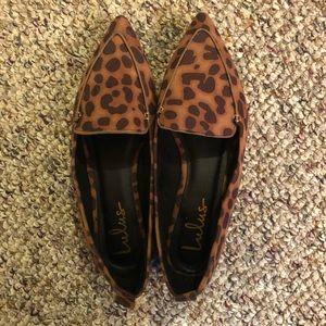 Lulus Leopard Suede Pointed Loafers